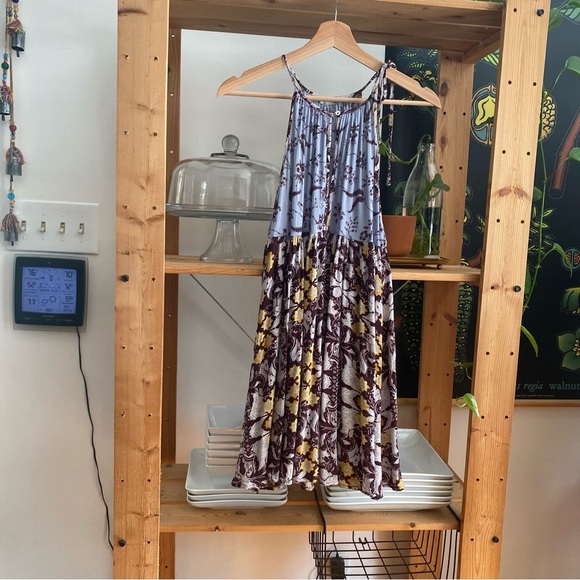 Free People Intimately Purple Yellow Floral Print Wildest Dream Slip Dress XS - Picture 6 of 16